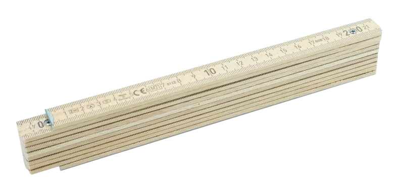 Double-mètre Bois de hêtre - Blanc — vue 2