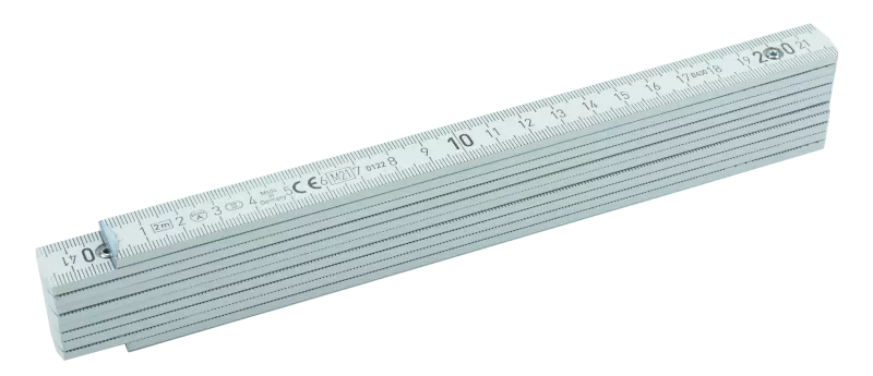 Double-mètre Bois de hêtre - Blanc — vue 1